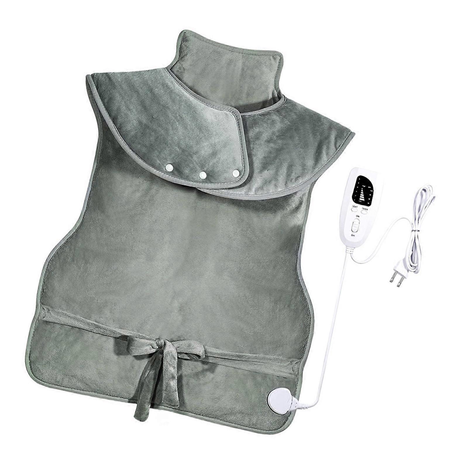 Crystal Fleece Heating Shawl With Rapid Heating System Multiple Temperature Option Thick Warm Heating Pad For Travel Use  Ink green