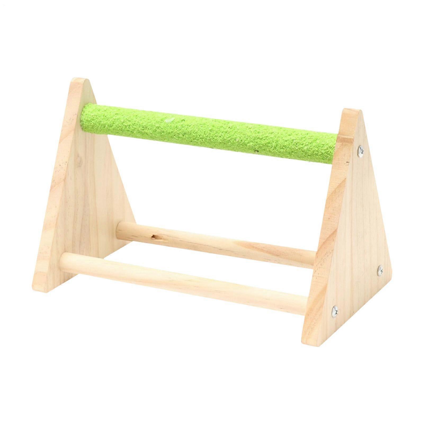 Wooden Bird Perch Triangle Playground Promotes Exercise For Parakeet Canary Cockatiel Finch
