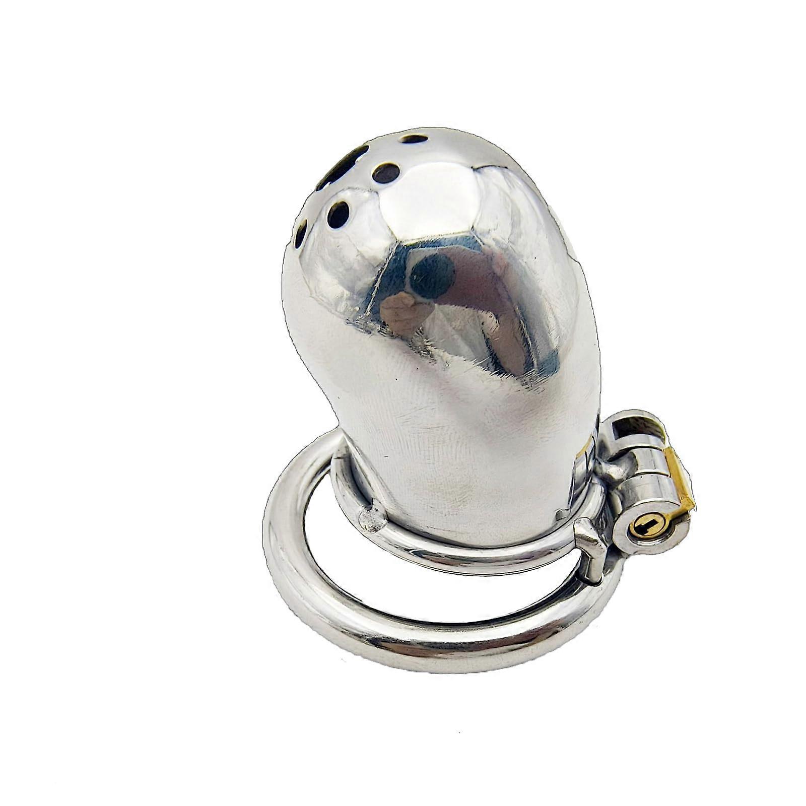 Chastity Cage Stainless Steel With Ventilation And Lock Anti-Fall Extreme Chastity Device For Men And Couples (50 Mm)