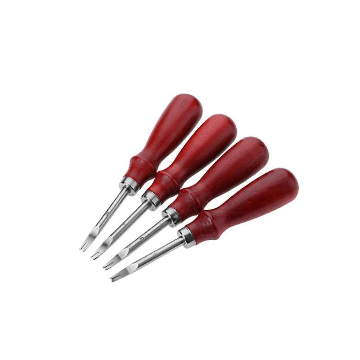 Leather Edge Planer Set 4Piece Carbon Steel Cutter for Clean Edge 08 mm