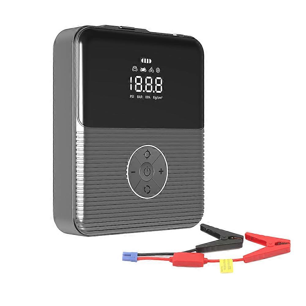 Multifunctional Car Jump Starter 800A Peak with Air Compressor Digital Tire Inflator for 6.0L Gas 3.0L Diesel Engines Power Bank LED