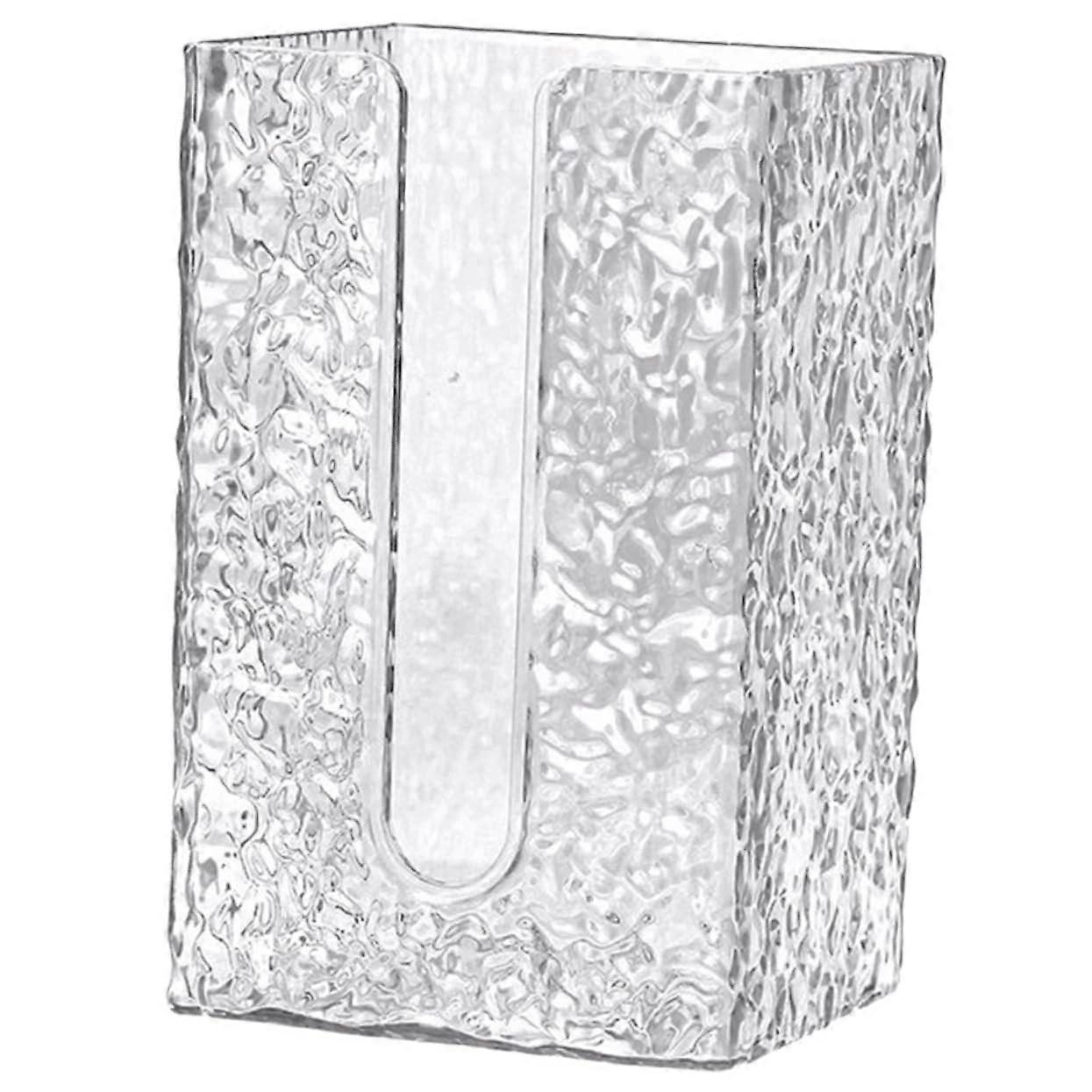 Wall Mounted Tissue Box Plastic No Drilling Bathroom Kitchen Paper Towel Holder Rectangular Shatterproof