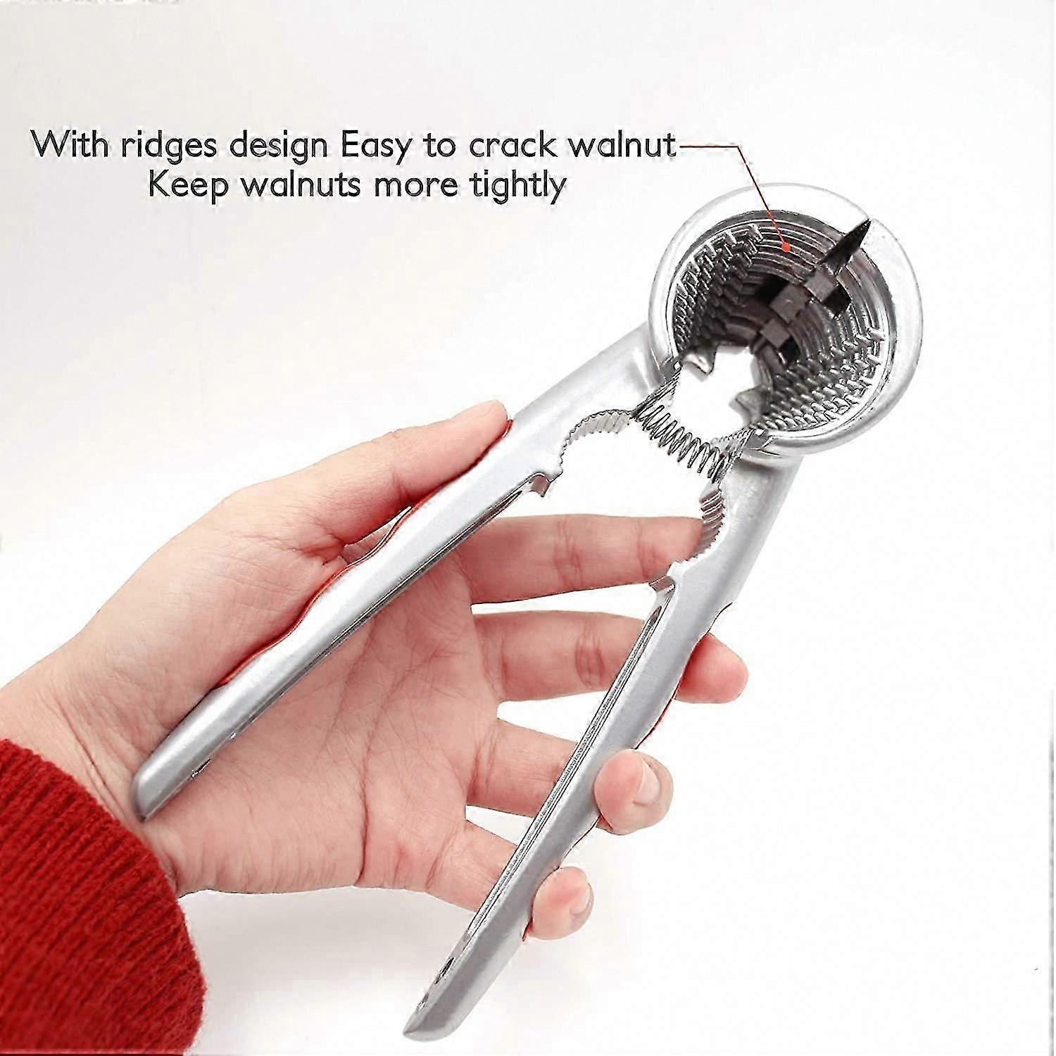 Nut Cracker Tool for Kitchen, Walnut Pliers with Funnel, Anti-Splash Nut Cracker for Nuts