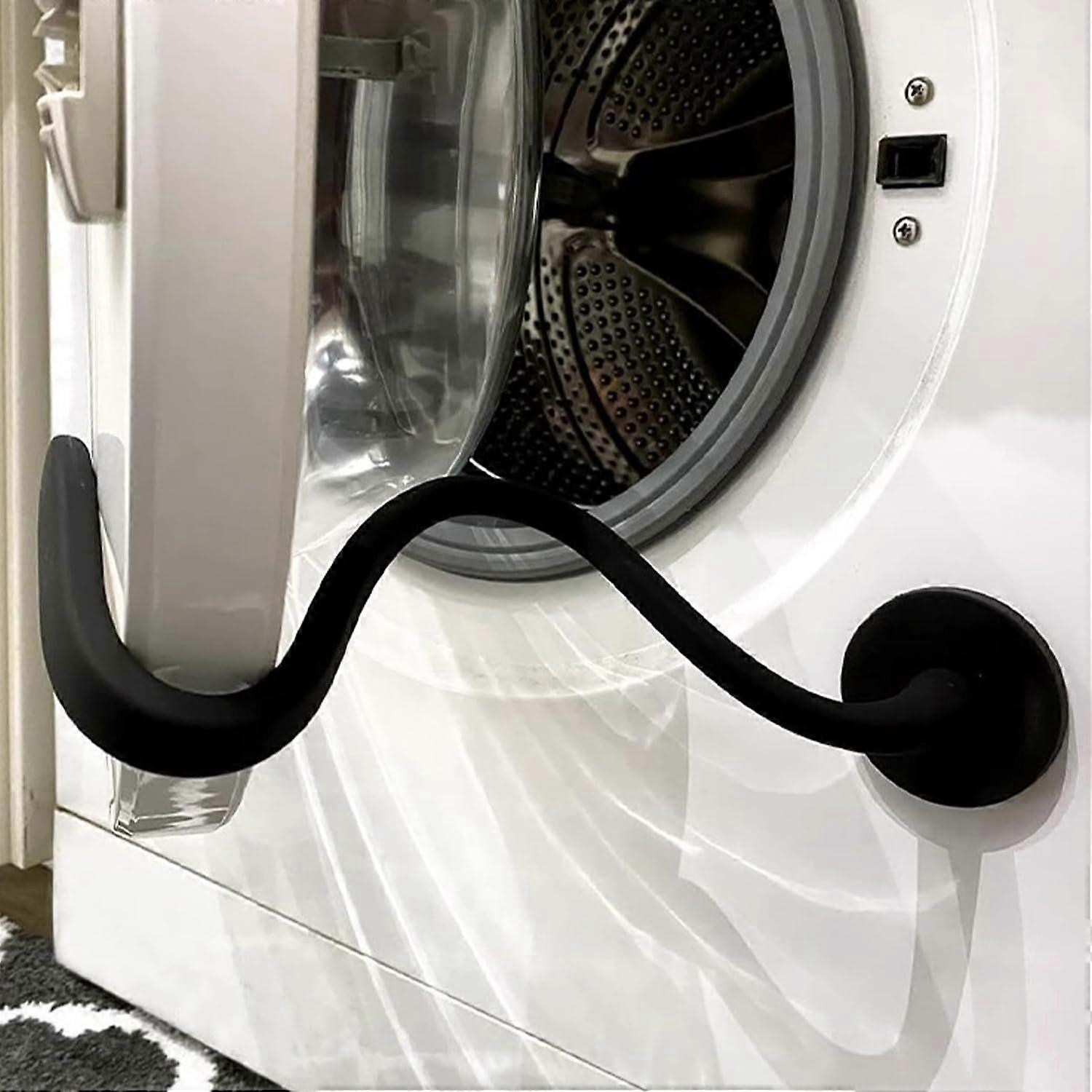 Front Loader Washing Machine Door Support, Universal Flexible Door Holder, Magnetic Door Stopper Keeps Door Open, Black