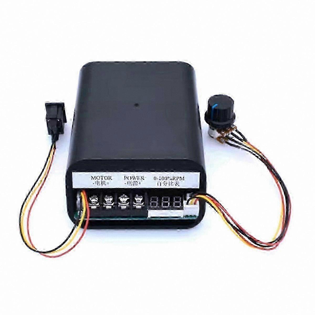 60A PWM Motor Speed Controller, 10-55V DC, 0-100% Adjustable RPM, Forward Reverse Switch with LED Display for CW CCW Control