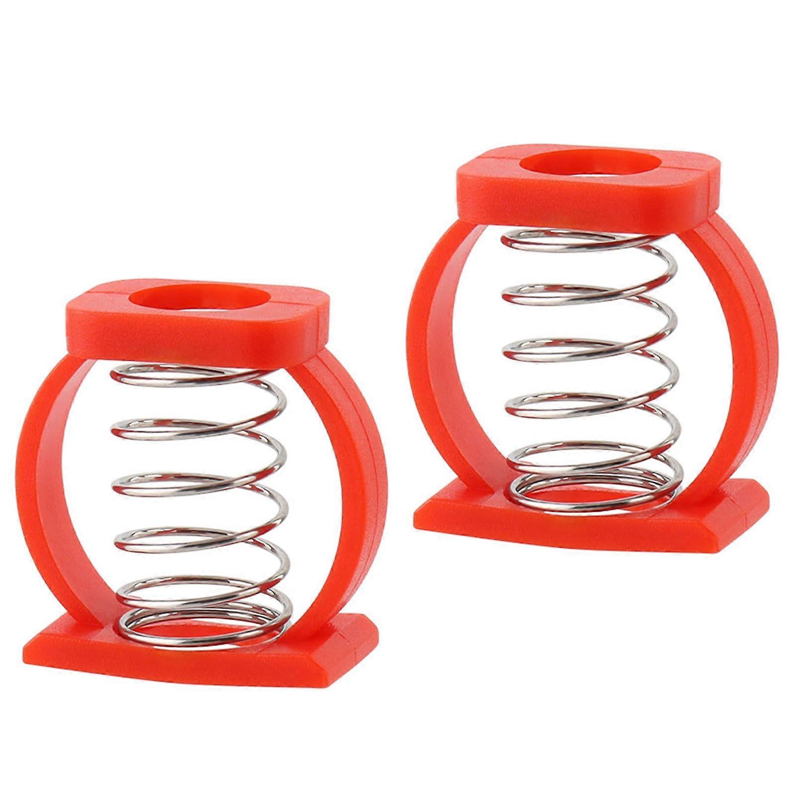 Small Folding C Clamp Set, 2Pcs Red Bicycle Hinge Clip with Free Rotation for Folding Bike Accessories