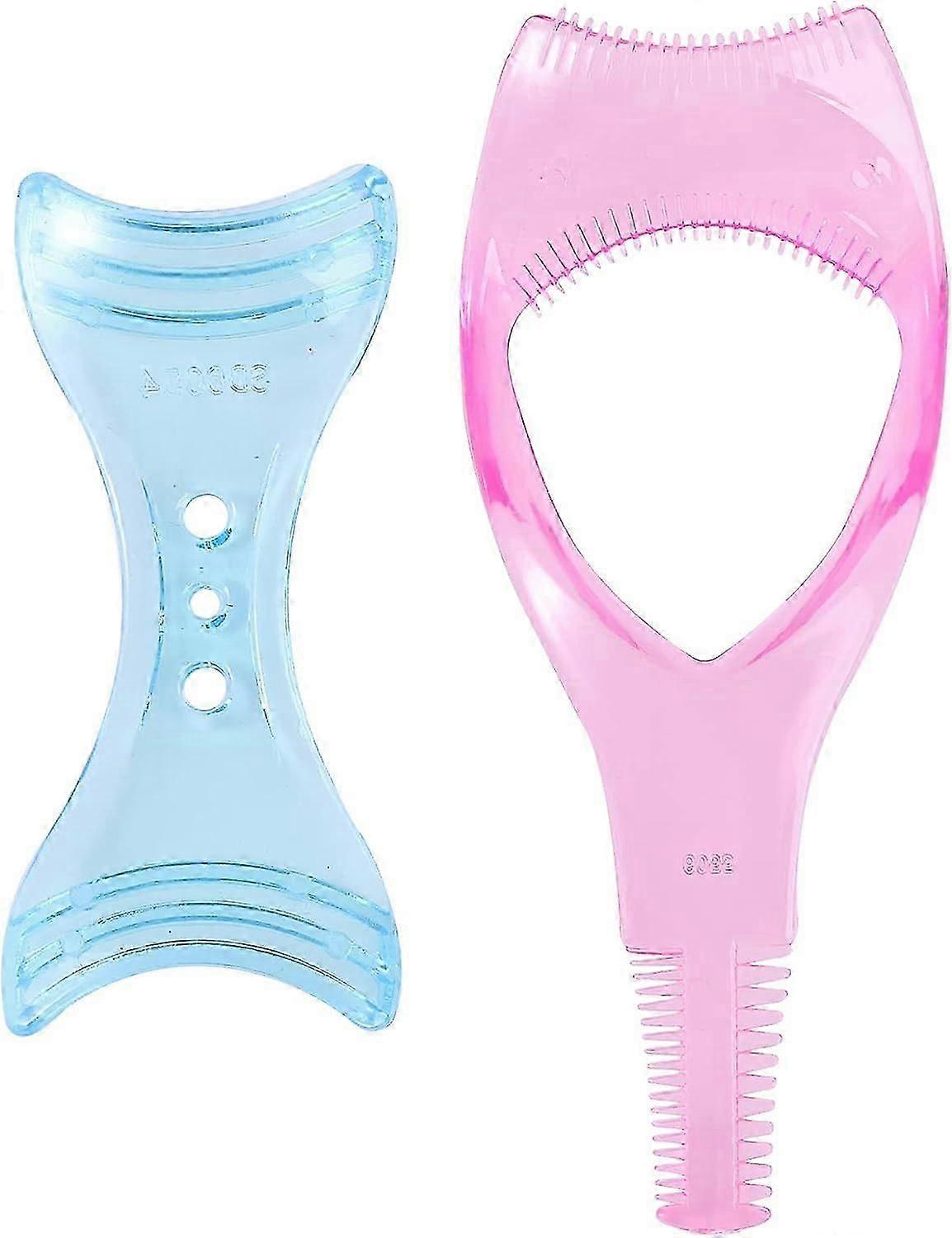 Mascara Applicator Guide Set - Blue & Pink Shields for Precision Lash Makeup in the UK