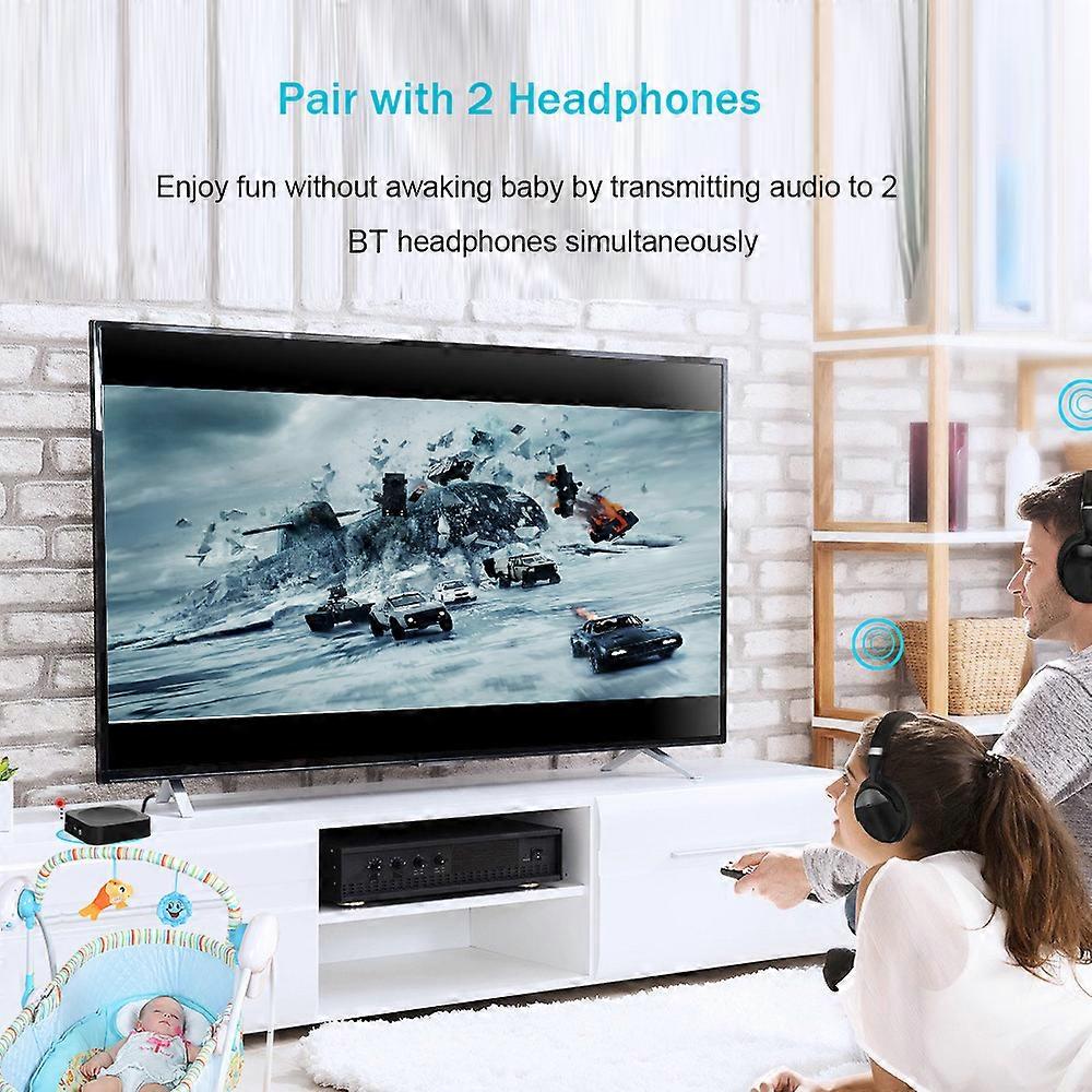 2 in 1 Bluetooth Transmitter Receiver Adapter with APT-X for TV, Headphones, Speaker