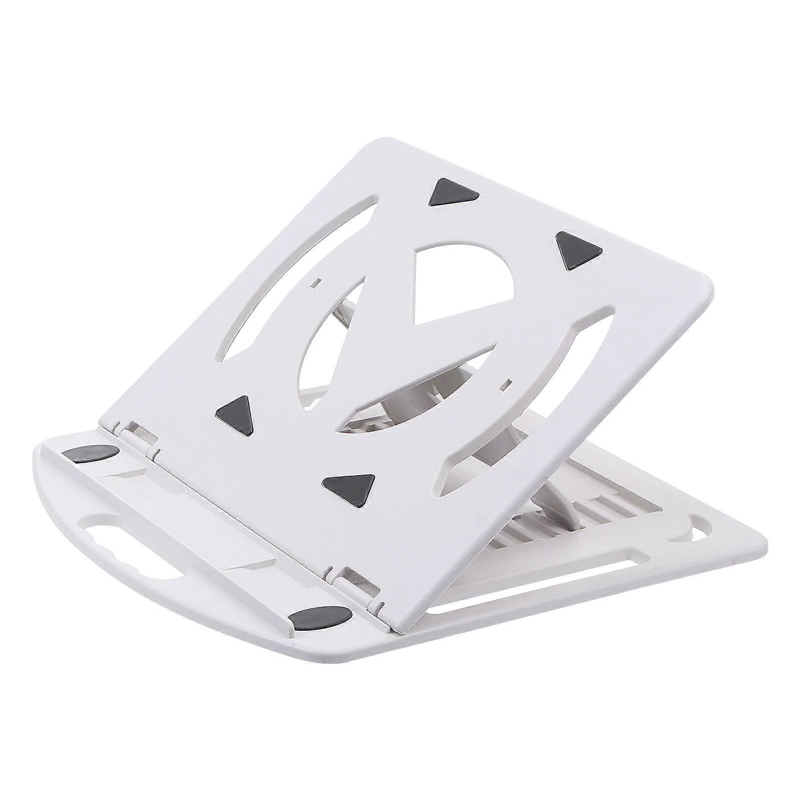 Height Adjustable Laptop Elevated Rack for Professionals Home Use Plastic White with Rotating Function 1Set