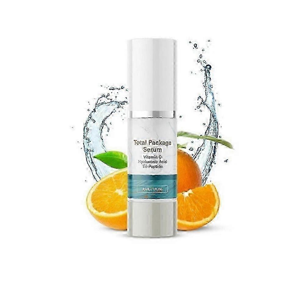 مصل مضاد للشيخوخة مع فيتامين سي وحمض الهيالورونيك والببتيدات - مصل الوجه الكل في واحد