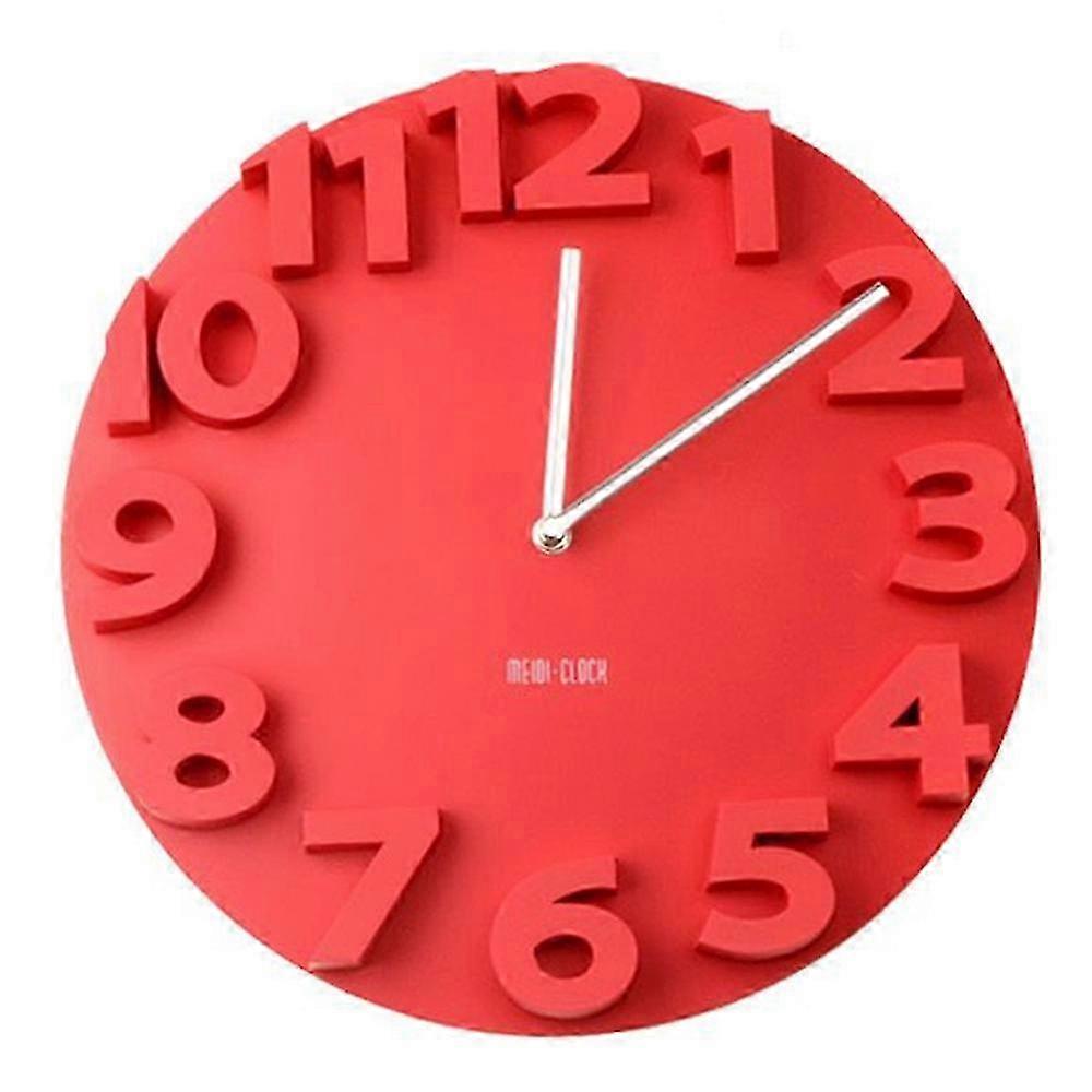 Creative Round Simple 3D Digital Wall Clock