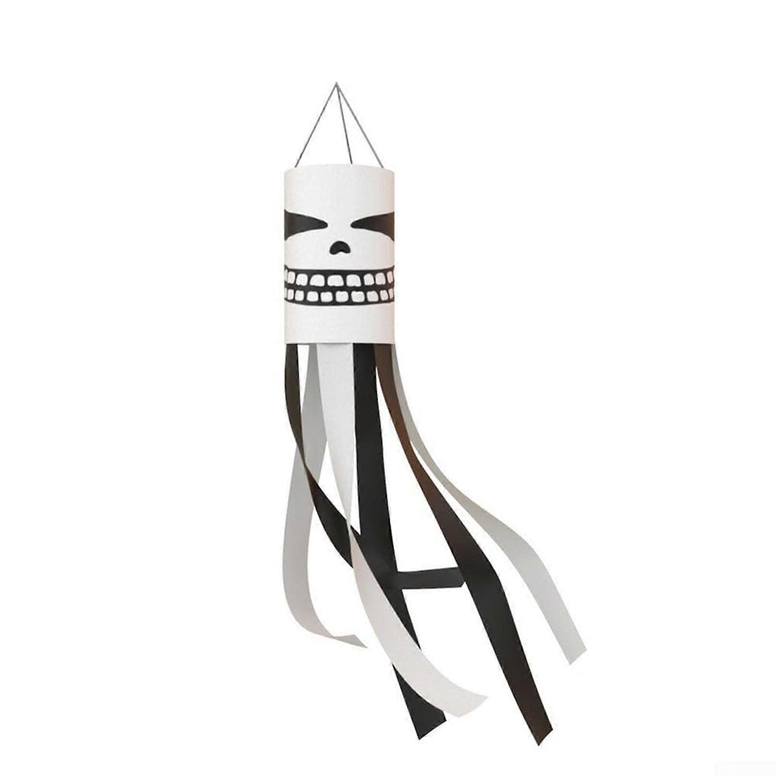 Halloween Ghost Windsocks Flag, Fade Resistant Halloween Wind Flags Hanging (Style C)