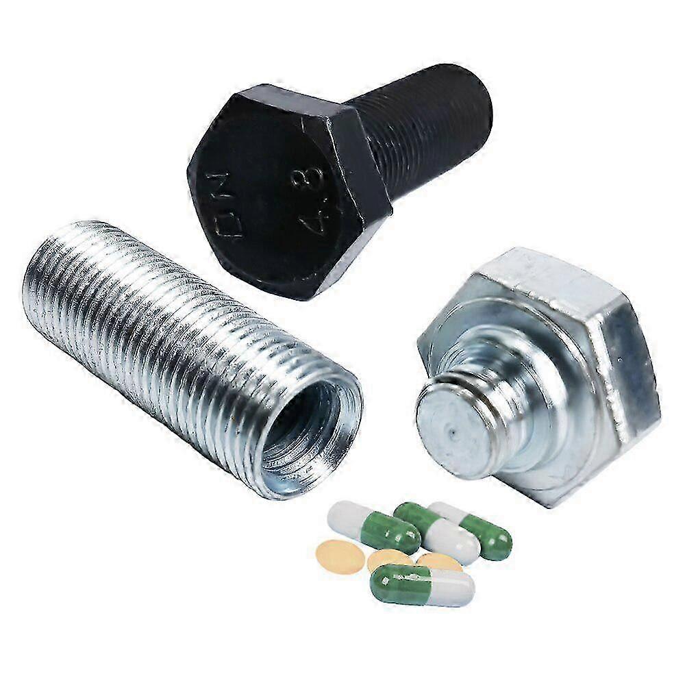 Portable Pill Cases for Disguise Hexagon Design - Small Pocket Medicine Bottles with Hexagonal Shape