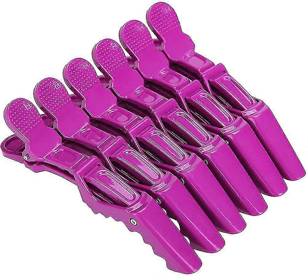 Alligator-shaped hair sectioning clips, 6 pieces, lightweight, non-slip, durable, suitable for multiple scenarios