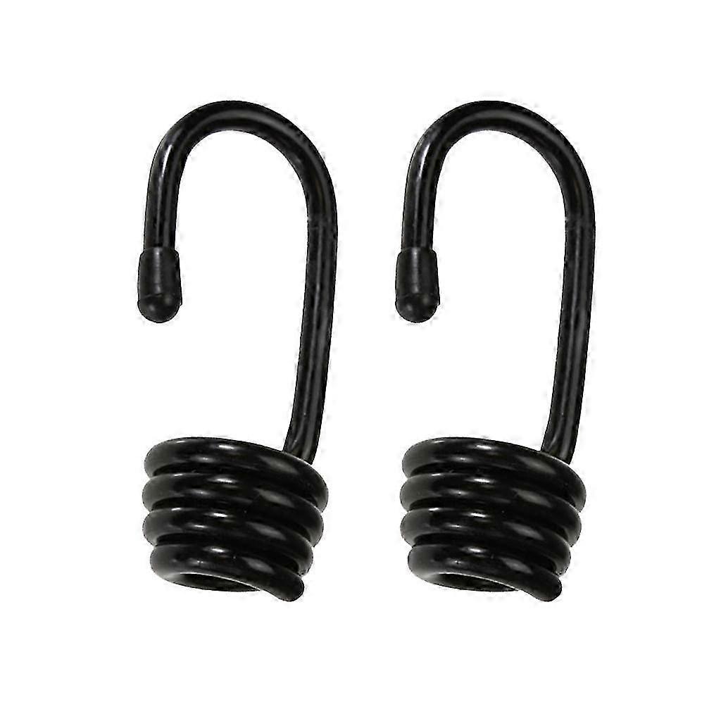 2x Plastic-coated Bungee Shock Cord Hook Spiral for Elastic Ropes