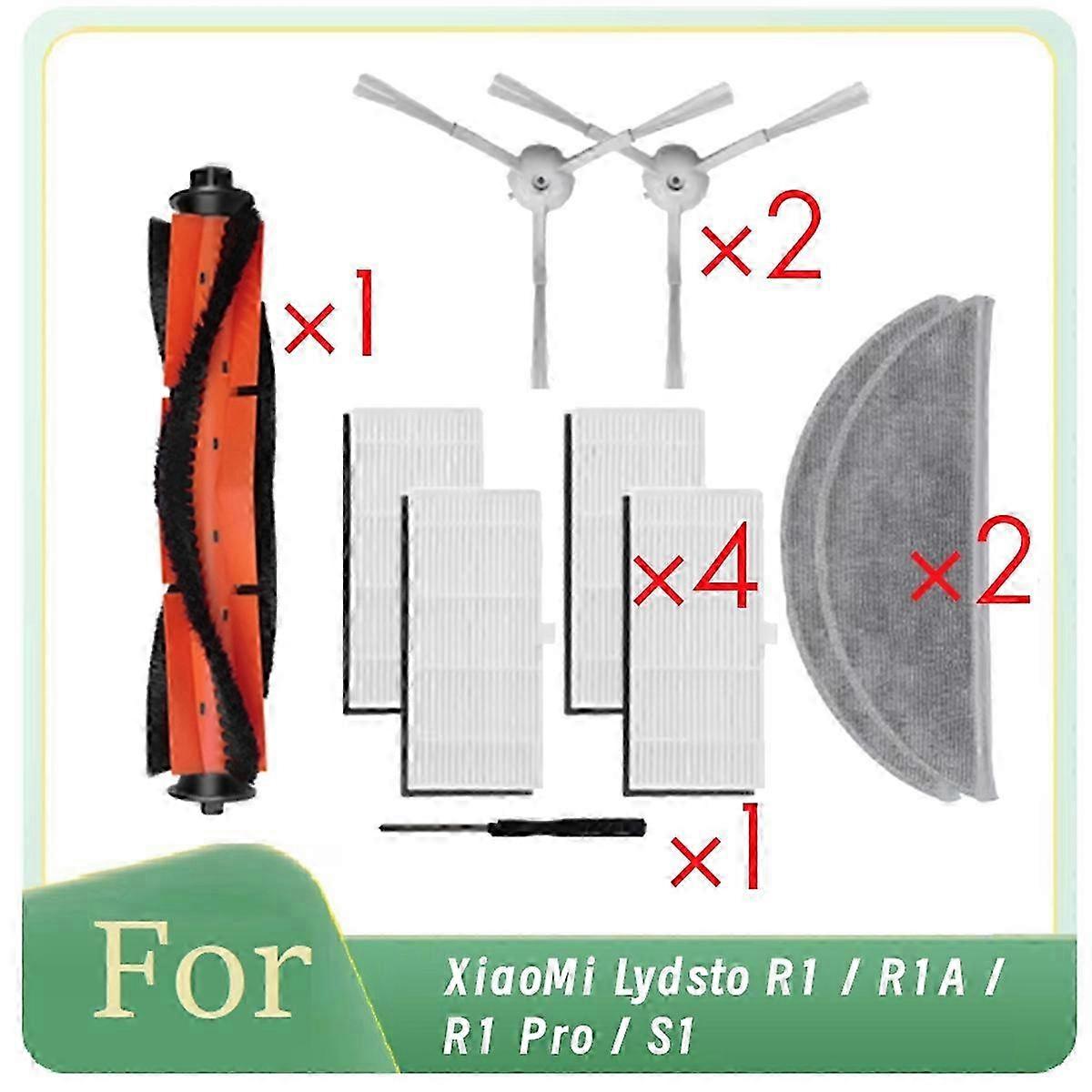 10 Pcs Robot Vacuum Main Side Brush Mop Filter Dust Bags