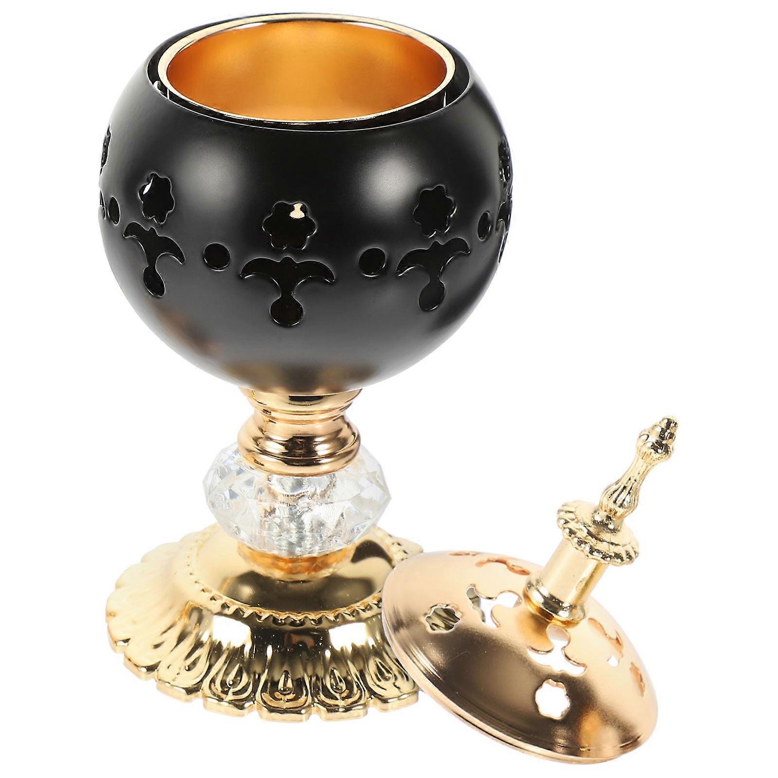 Aromatic Burner Decor Incense Burner Housewarming Gift Metal Hollowed Design Assorted Color for Burning Incense 1Pcs
