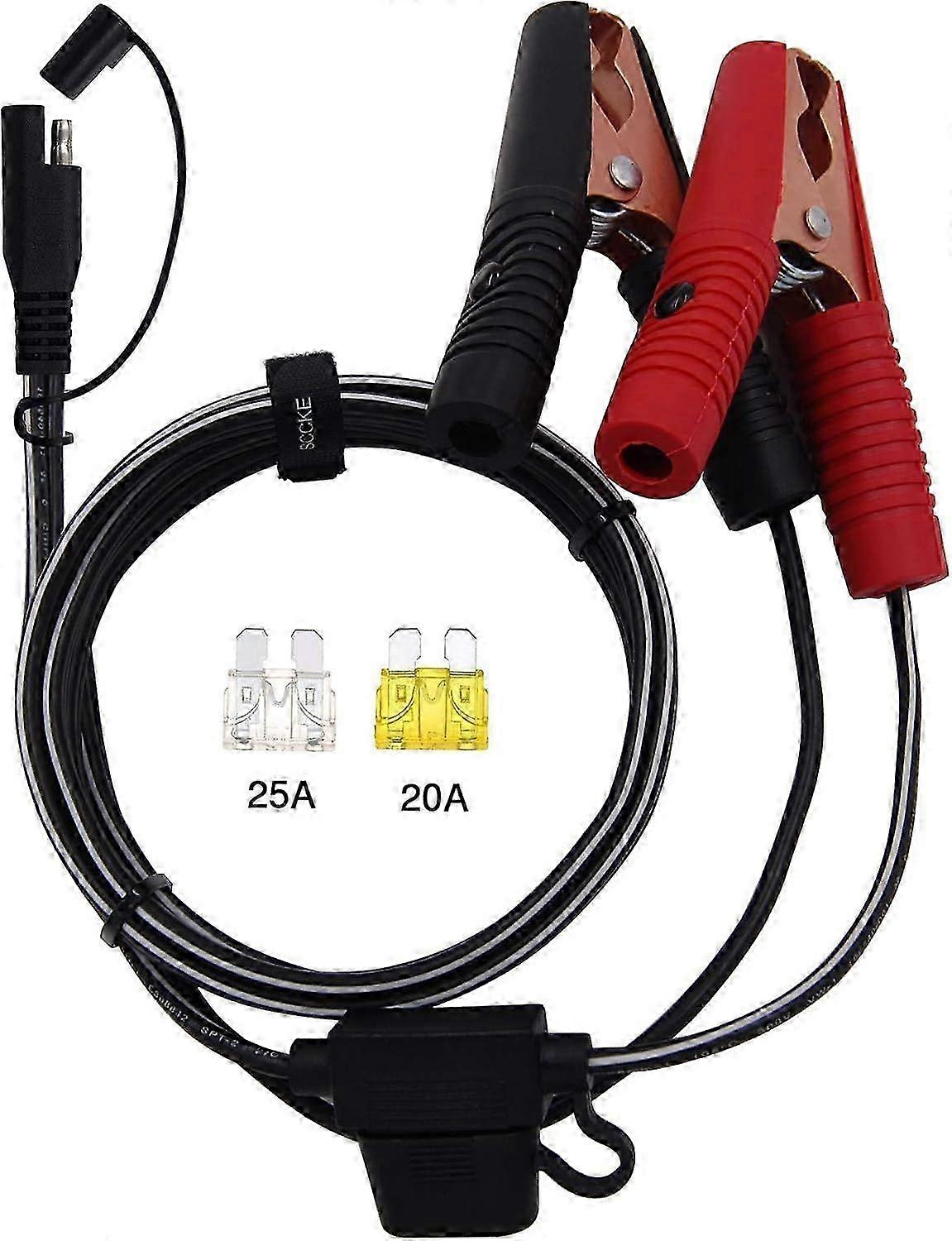 High quality  4.9FT 14AWG Battery Alligator Crocodile Clip to SAE