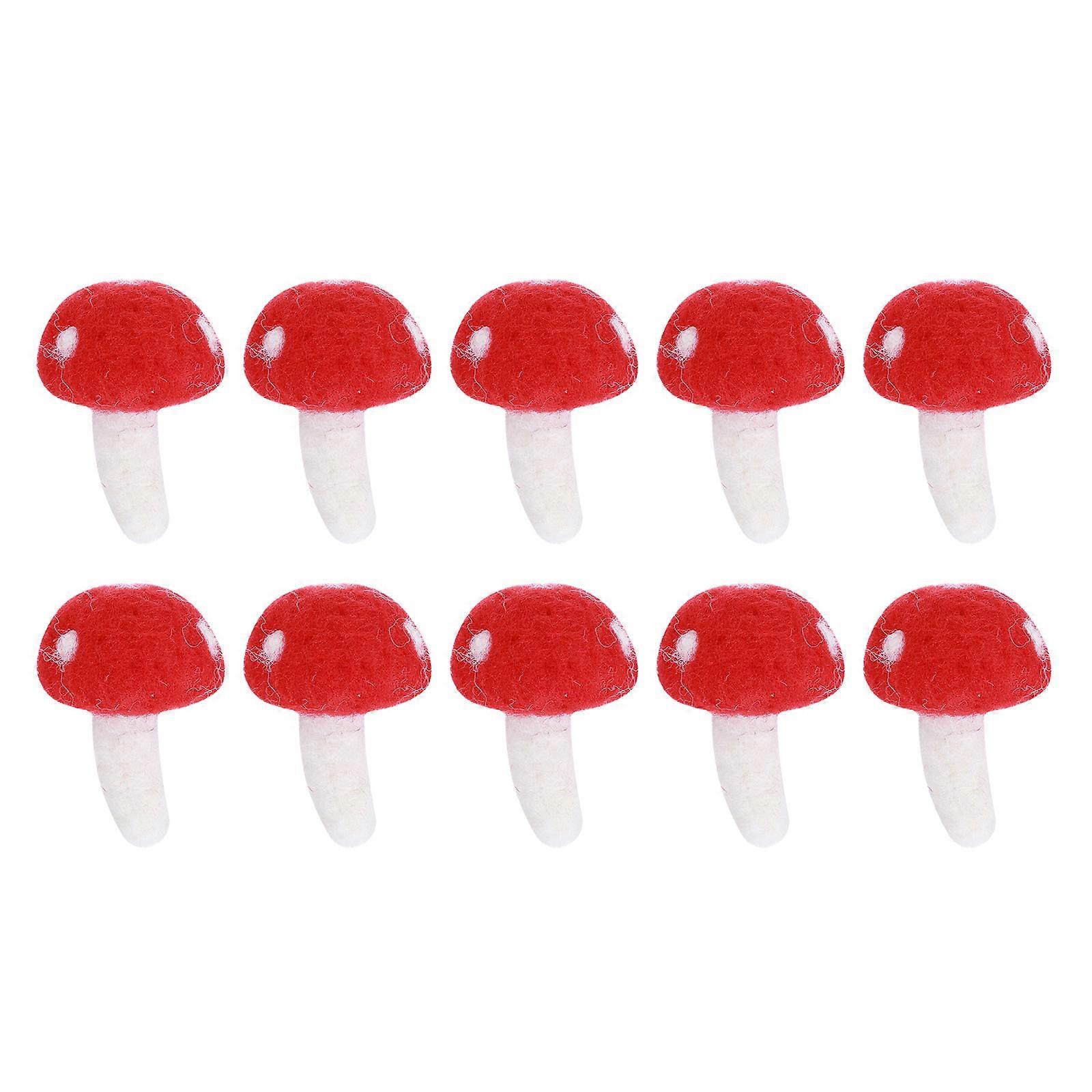 It sounds like you're describing a product listing for **wool felt mushroom craft materials**. Here's a refined and professional version of that