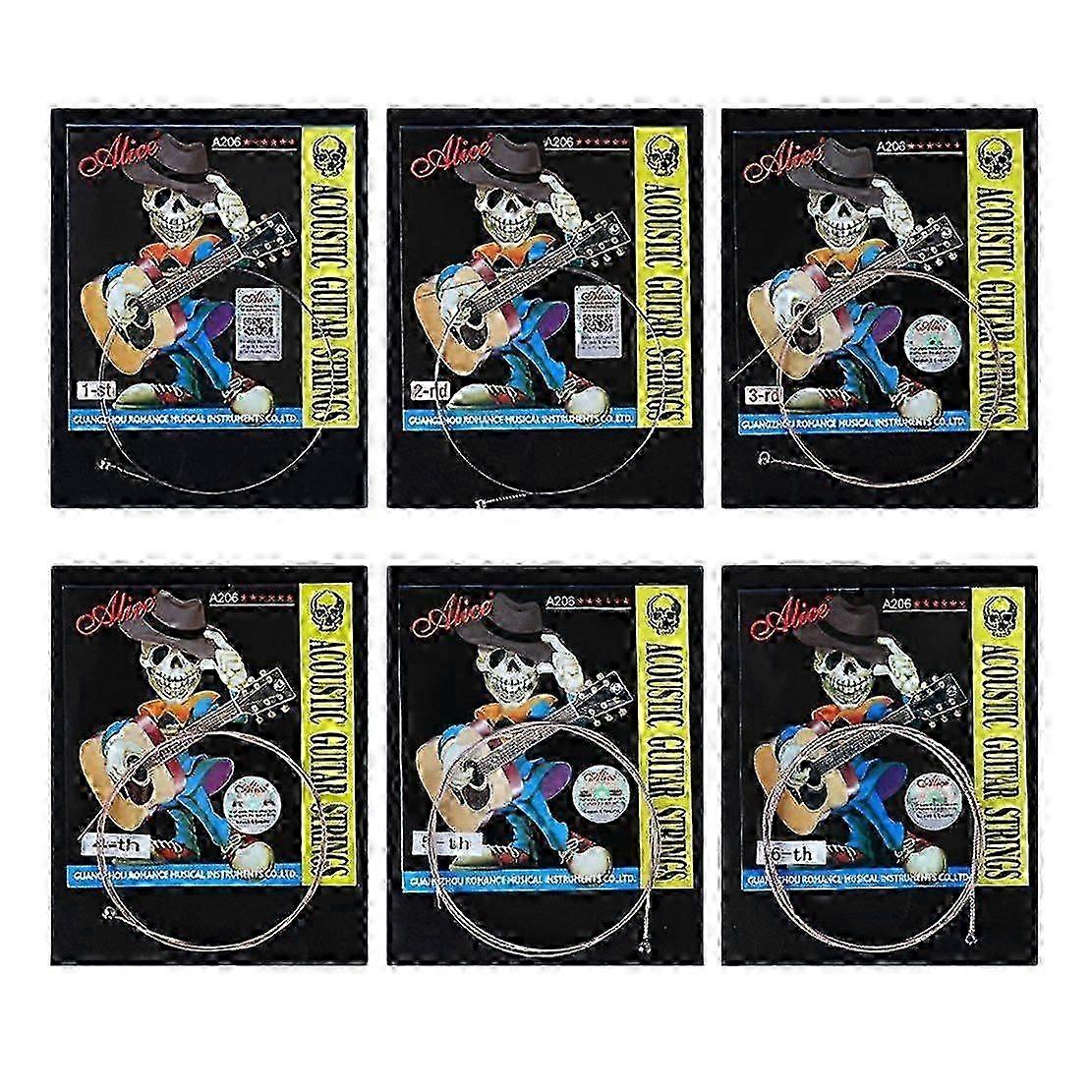 A206SL Acoustic Guitar Strings String Set Stainless Steel Coated Phosphor Bronze Anti-Rust 1St-6Th Guitar Strings 2025