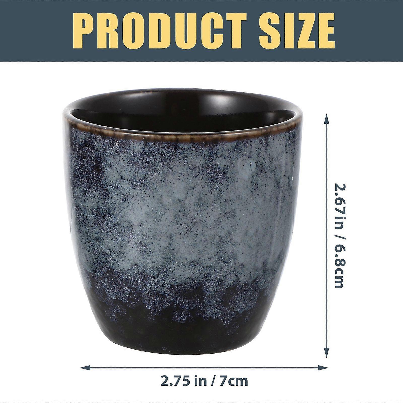 2pcs Ceramic Tea Cup Retro Tea Cup Tea Container Tea Holder Kung Fu Tea Ware