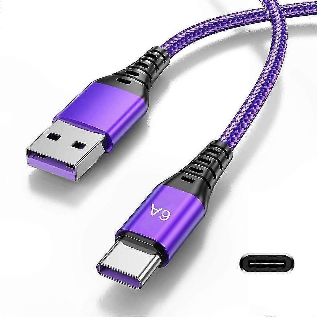 6A 66W USB-C to USB-C Fast Charging Cable with PD Data Wire for Devices
