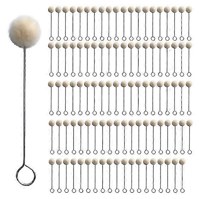 עבור 100 יחידות גילוף עור צבוע צמר כדור מברשת בעבודת יד טיפול בעור אלכוהול צבע צבע שמן דאובינג