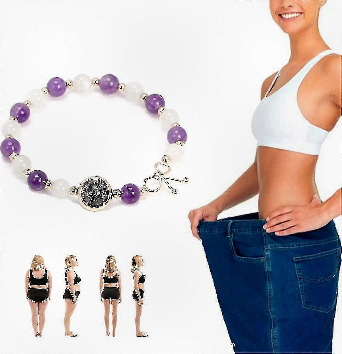 Moonstone Ametisti laihdutusrannekoru hyvinvointiin ja kehon puhdistukseen