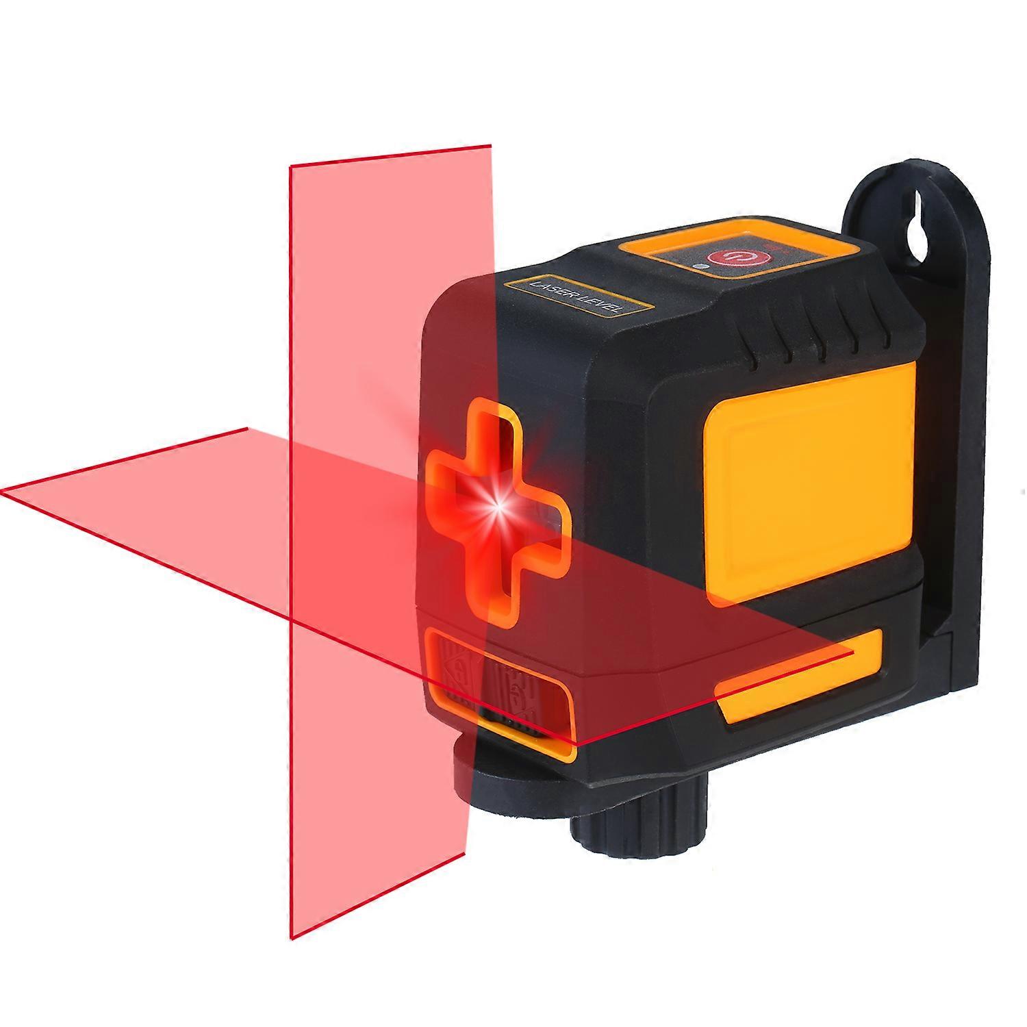 Laser Level T03 Red Beam 15m Range Self-Leveling Compact Black Orange