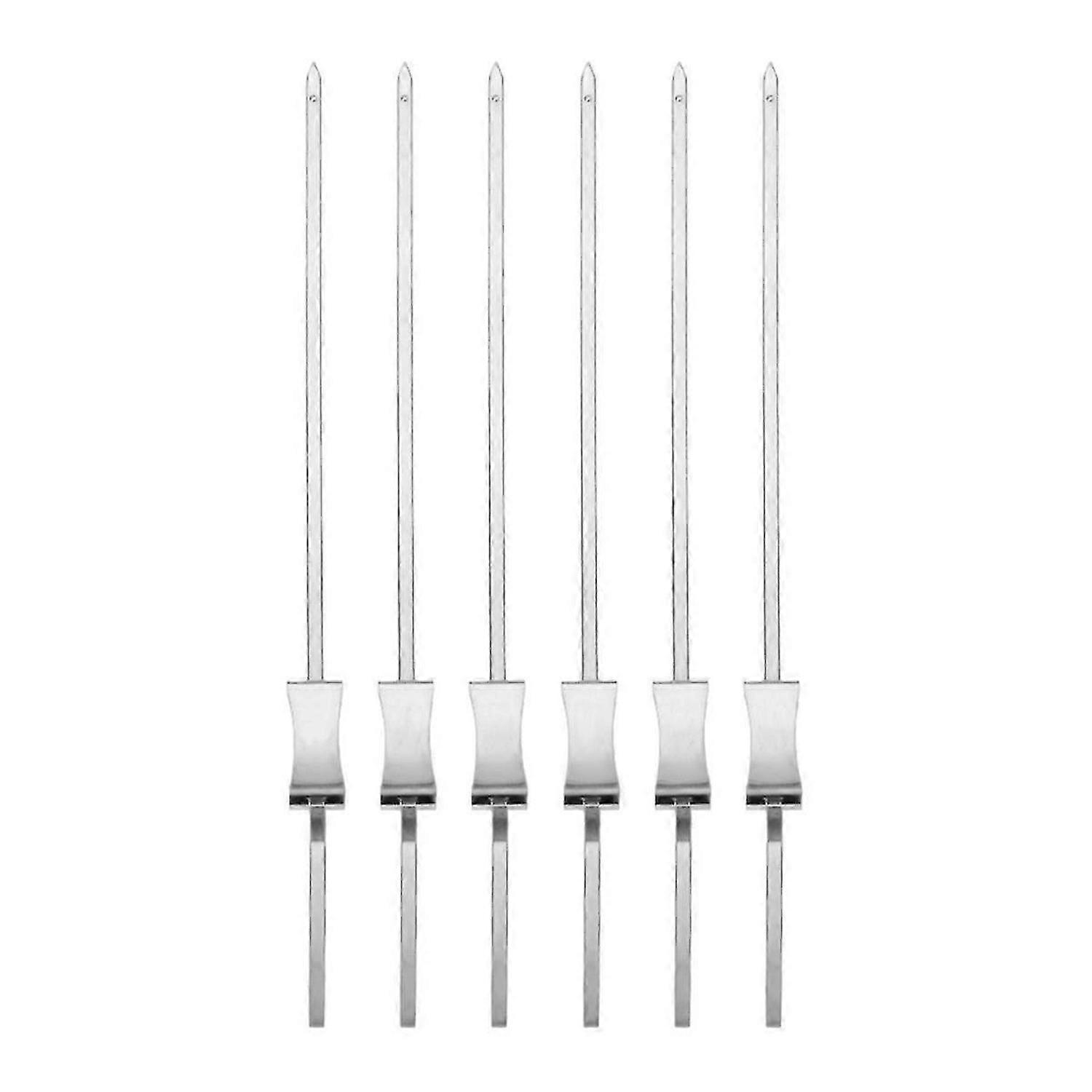 Grill Skewers with Handle,Stainless Steel BBQ Skewer Kabob Skewers for Meat, Chicken, Sausages,A