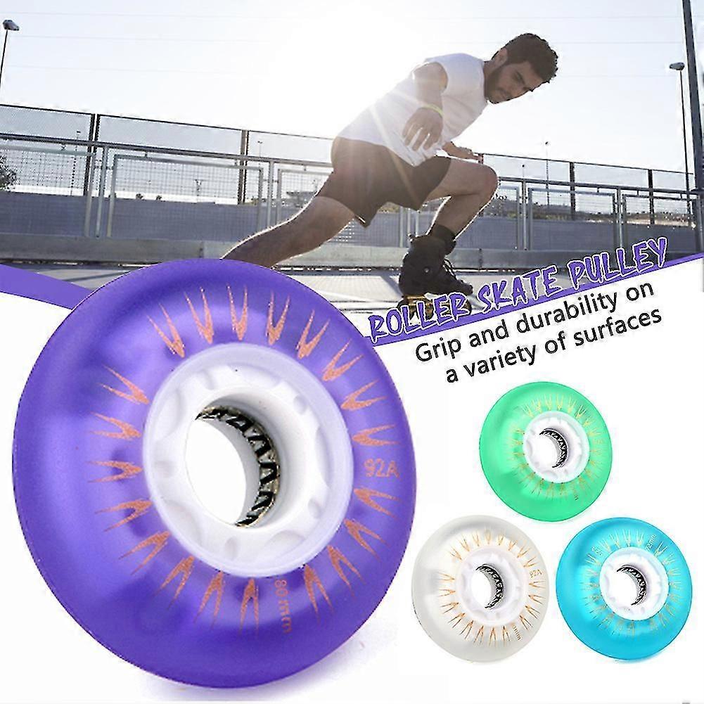 Flashing Roller Skating Brake Wheel High Brightness In-line Skate Wheels for Indoor Outdoor