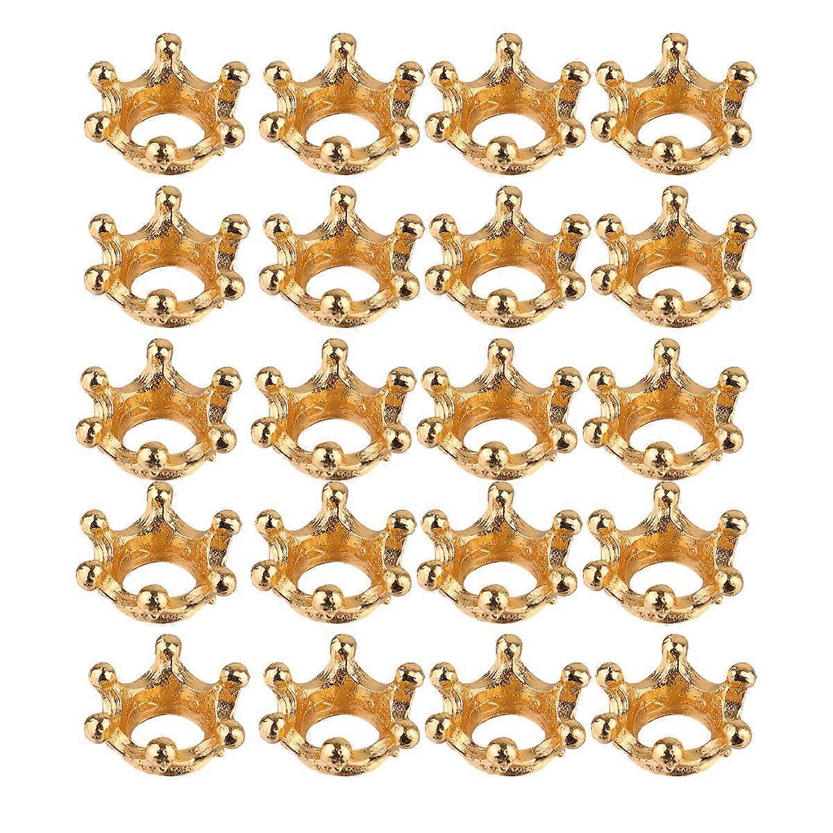 Alloy Handmade Hollow Crown Jewelry Accessories for Decoration 4Packs