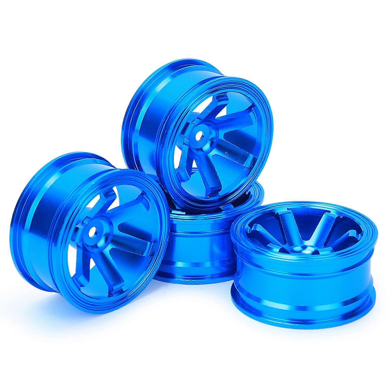 4pcs Aluminium Alloy Wheel Hub for Universal 1/10 Flat Running Drift RC CarBlue