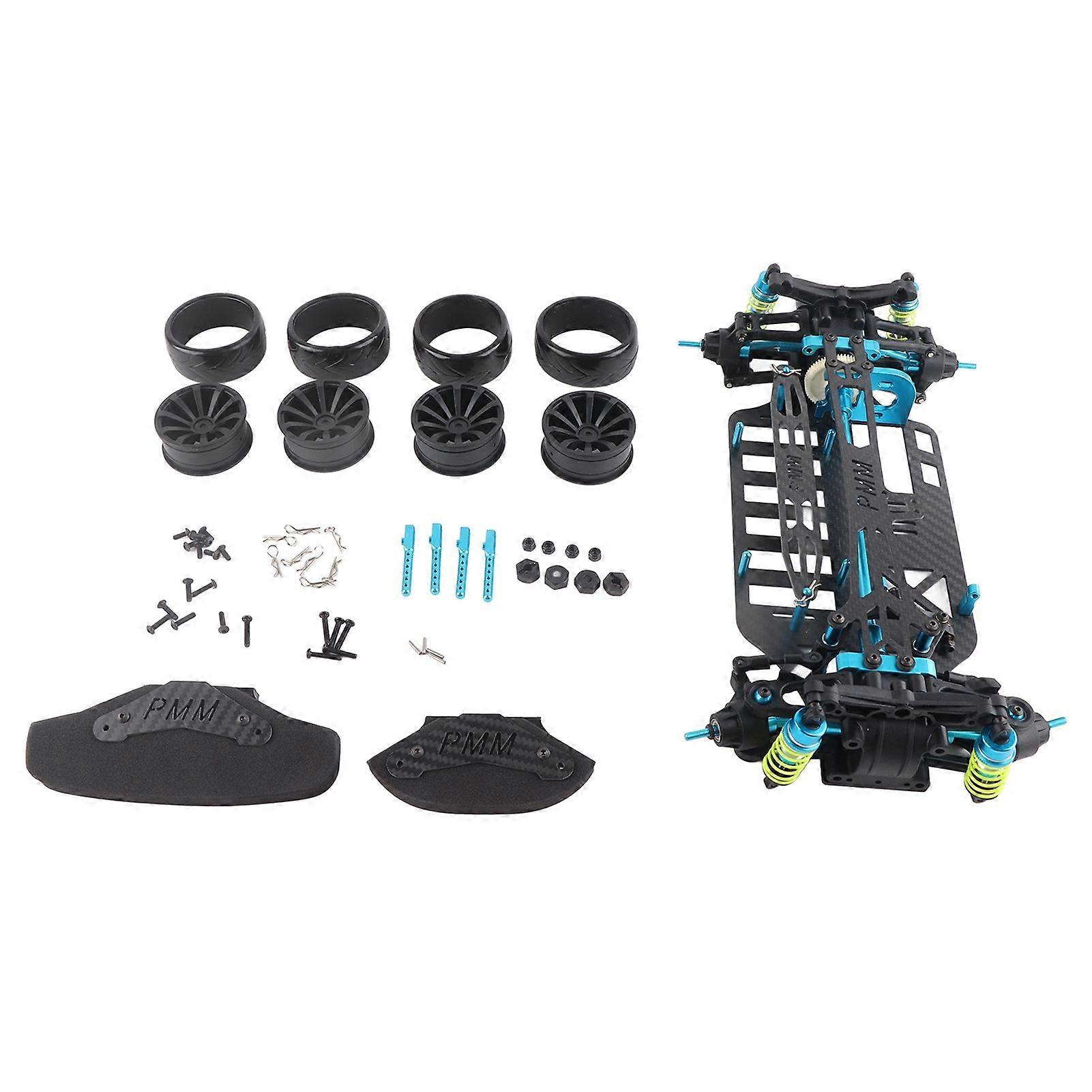 Wheelbase Frame Carbon Fiber Chassis Bumper for TT01/TT01E 1/10 RC Car Model