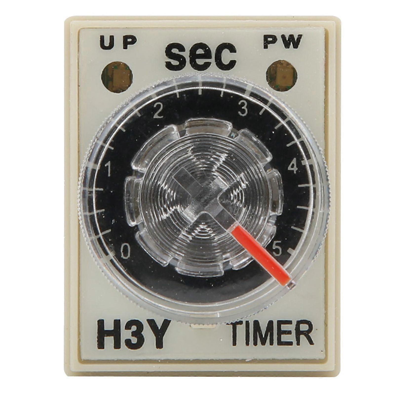 H3Y-2 Delay Timer 8P Timer Relay 0~5 Second Dial Type Timing 5A for Multiple Purpose <br>(12VDC )