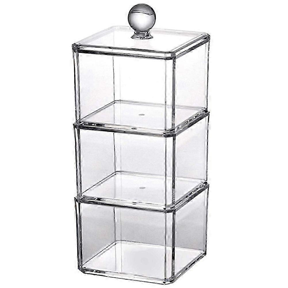 1 Set Desktop Transparent Storage Box Toothpick Storage Box with Lid Storage Box