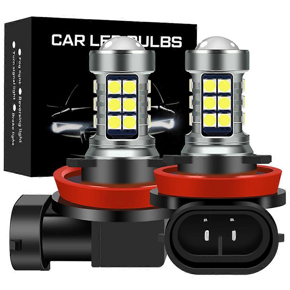 2Pcs H8 H11 Led HB4 9006 HB3 9005 Fog Lights Bulb 3030SMD 2000LM 6000K White Amber Car Driving Running Lamp Auto Leds Light 12V