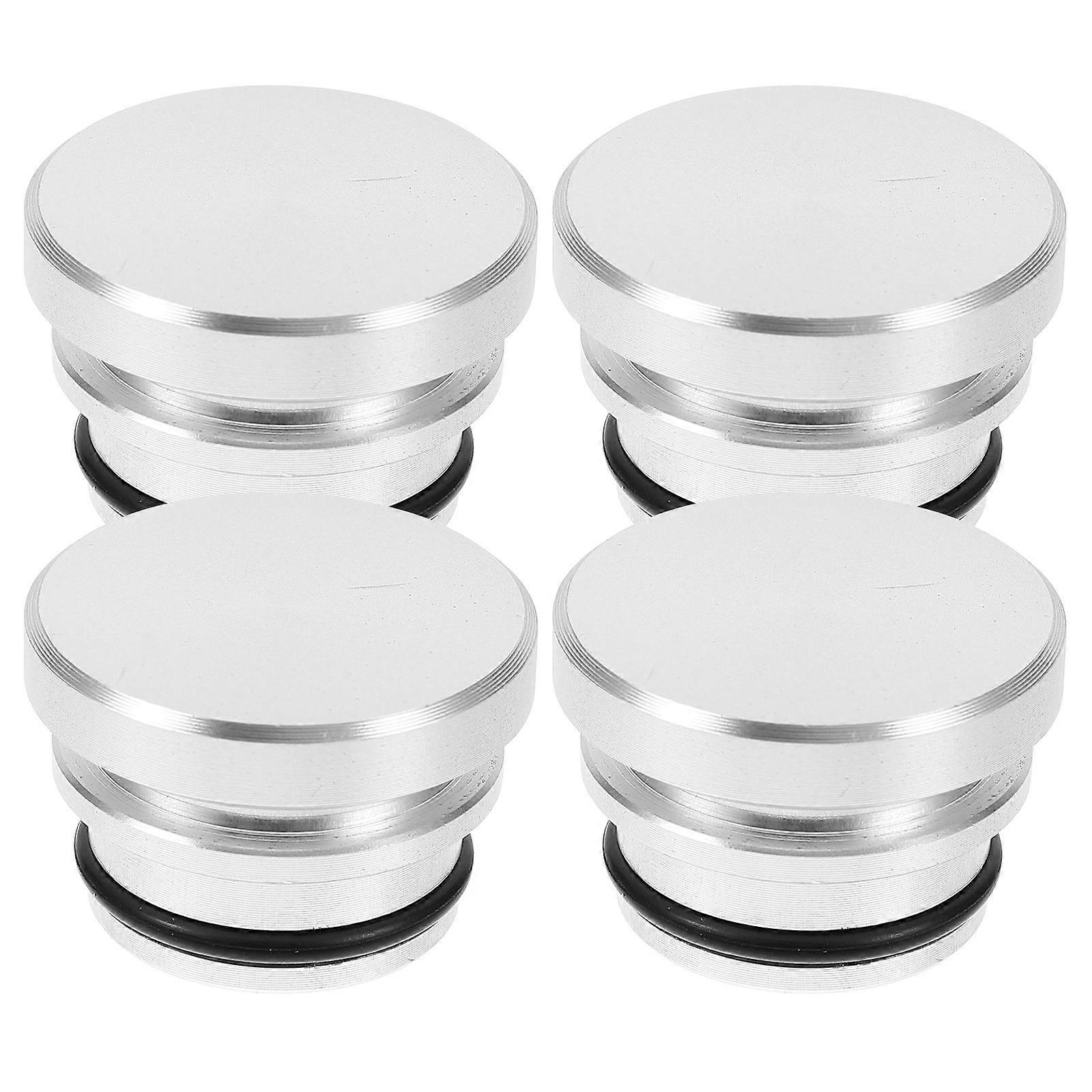 Silver Lighter Plug Covers for Car Socket Protection 20Pcs Aluminum Alloy
