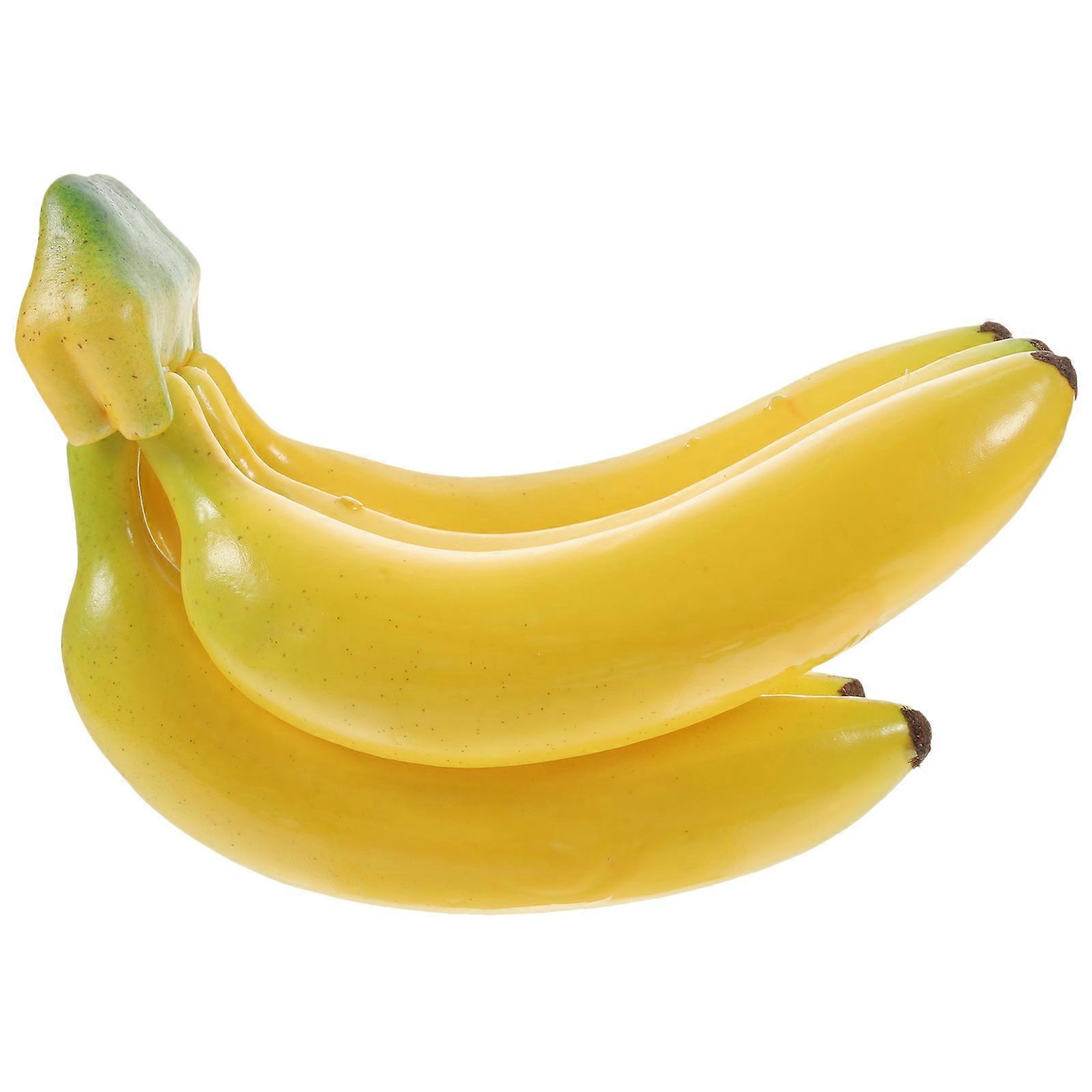 Bananas Foam Fake Banana Cluster for Decoration 4Pcs Artificial Fruit
