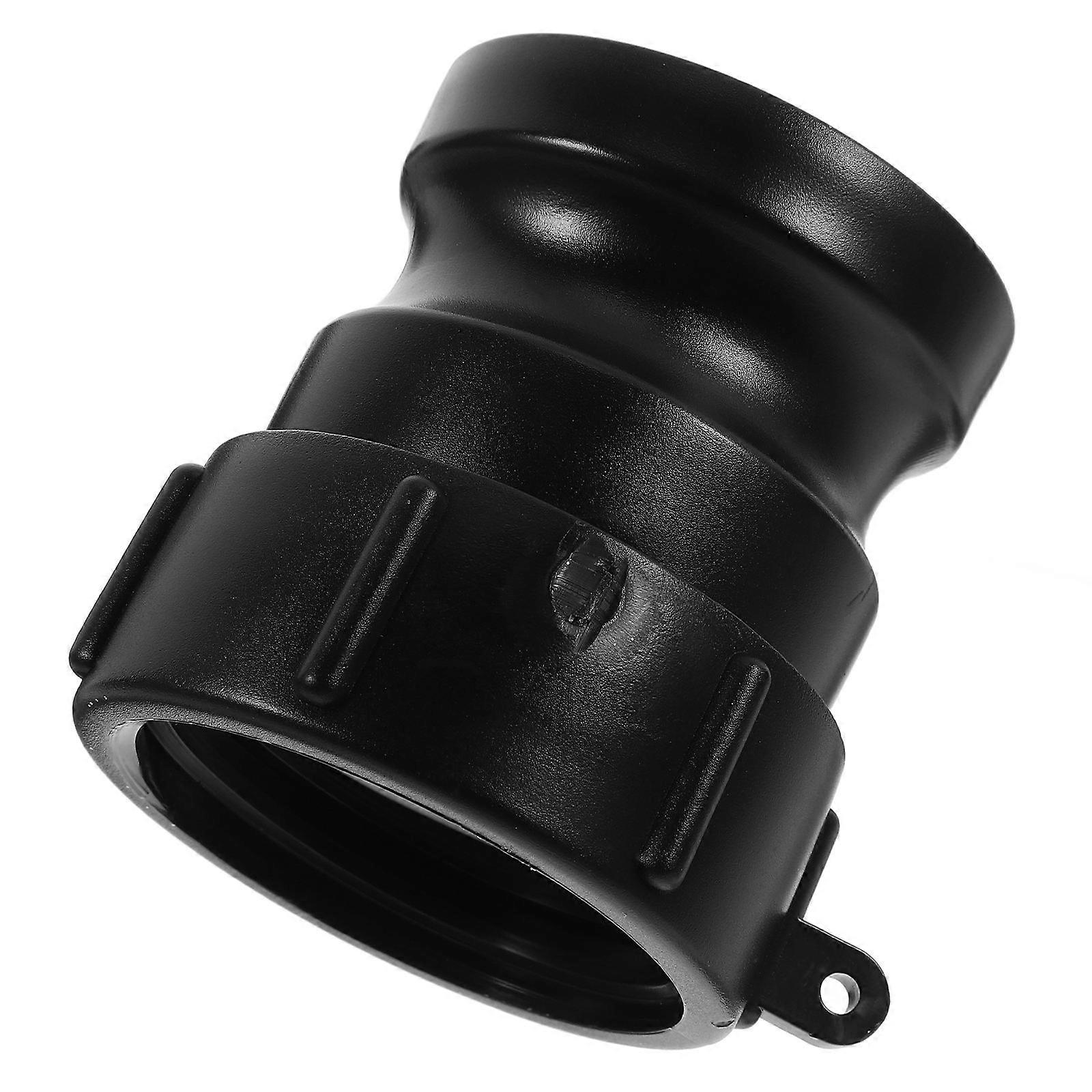 Ibc Tank Adapter 2-Inch Male Ibc Drum Connector 2Pcs Reliable Black PP Fitting