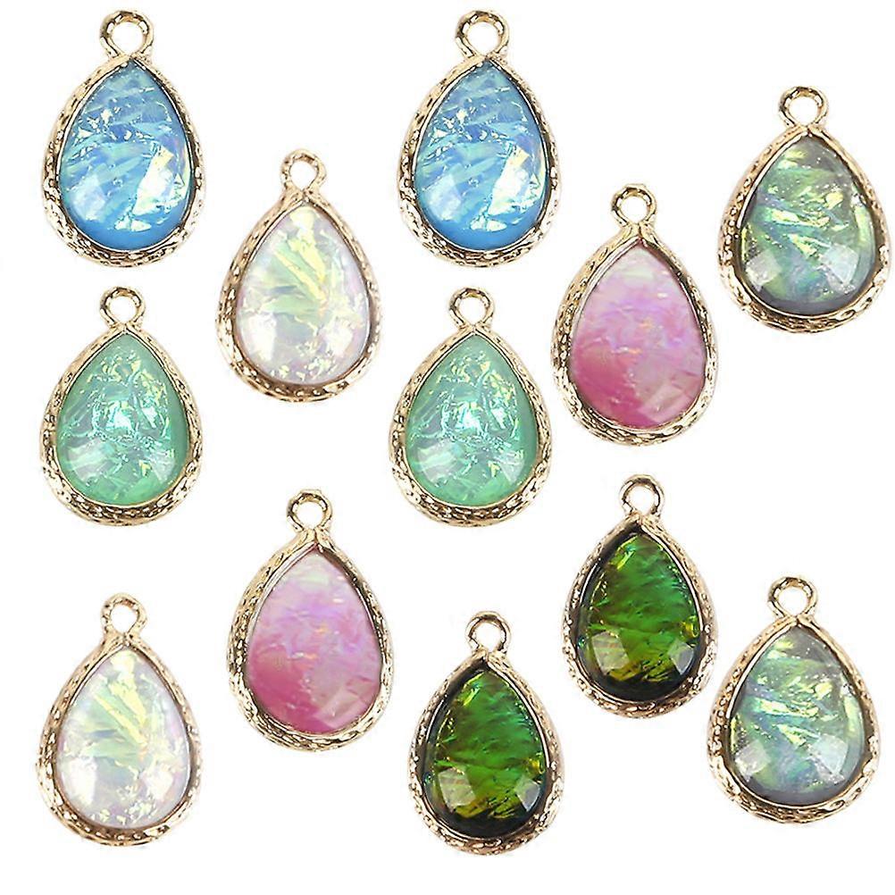 Drop Shape Jewelry Making Pendant for DIY Use 12Pcs Set
