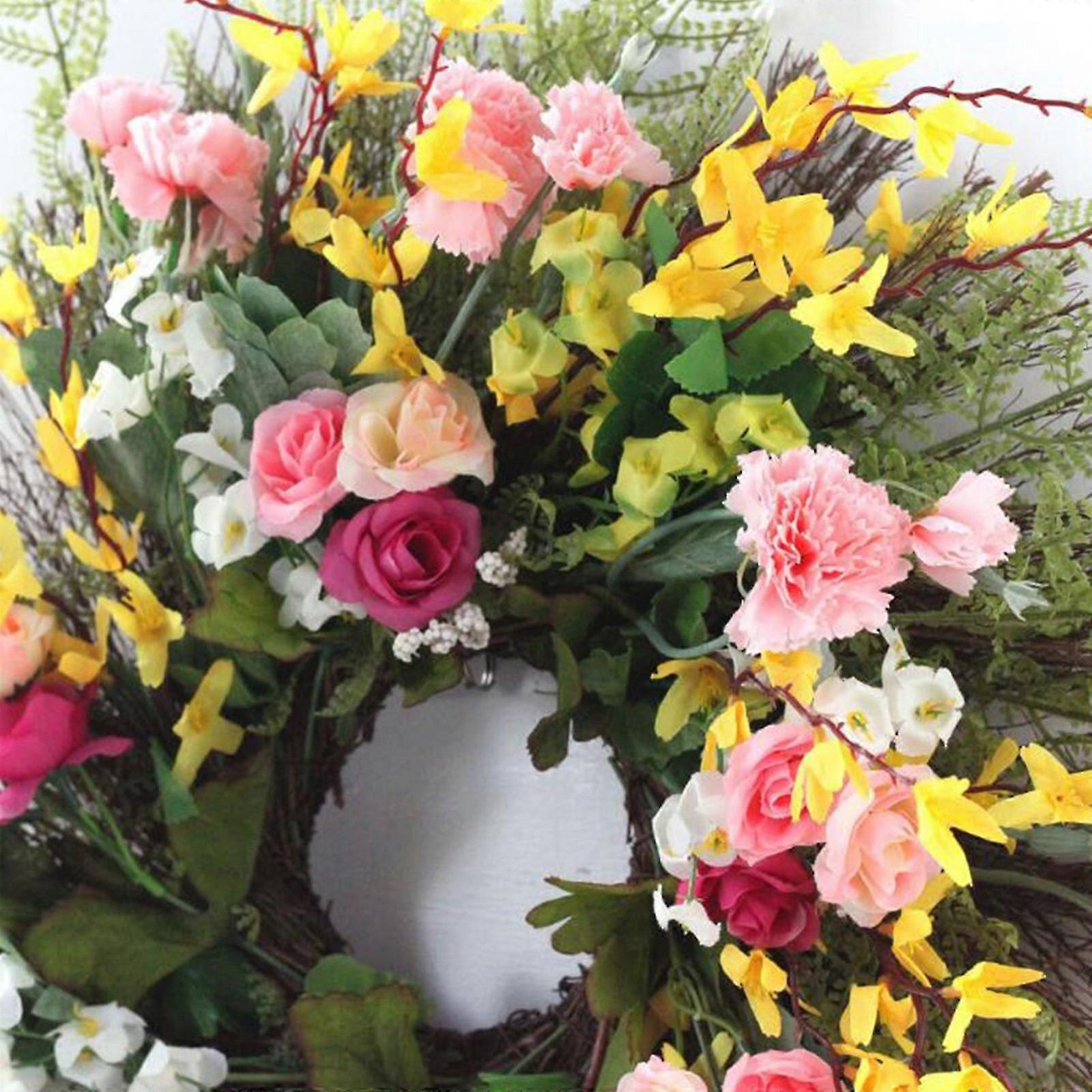 New Arrive Handmade Artificial Flowers Wreath for Home Party Decoration and Holiday, 23.6in in Diameter