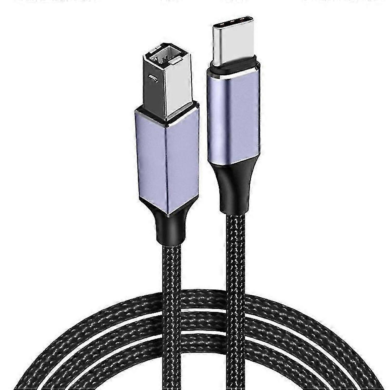 Type C 2.0 to USB Scanner Cord High Speed Fast Data Transfer For Printer Cable
