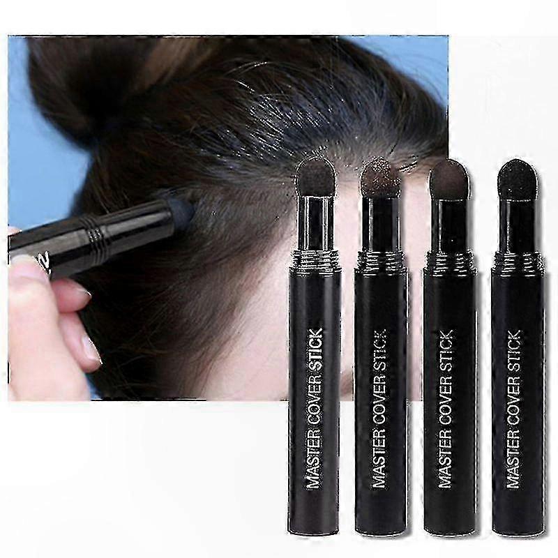 Natural Herb Hair Root Concealer Pen for Instant Grey & White Hair Coverage, Blackening Edge Control Solution