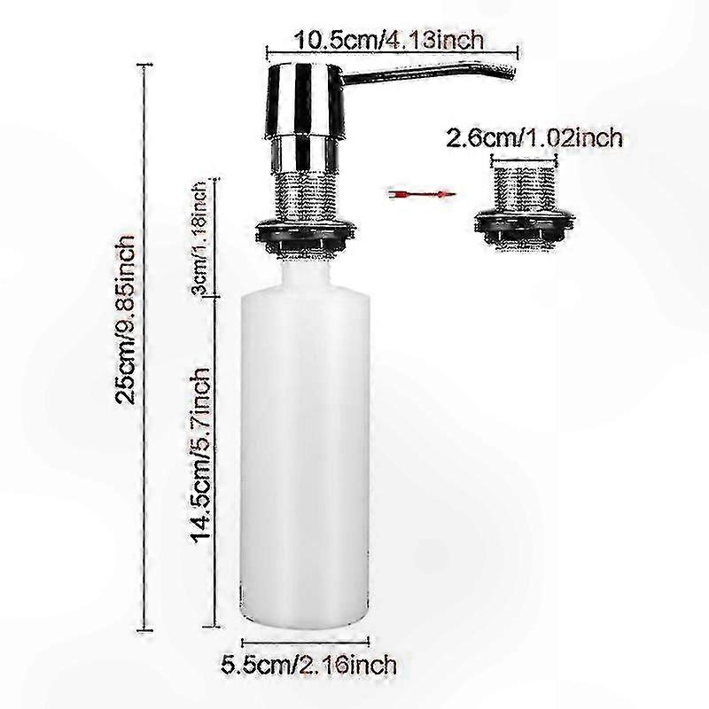 Liquid Soap Dispenser with Integrated Pump and Storage for Hand Wash and Detergent