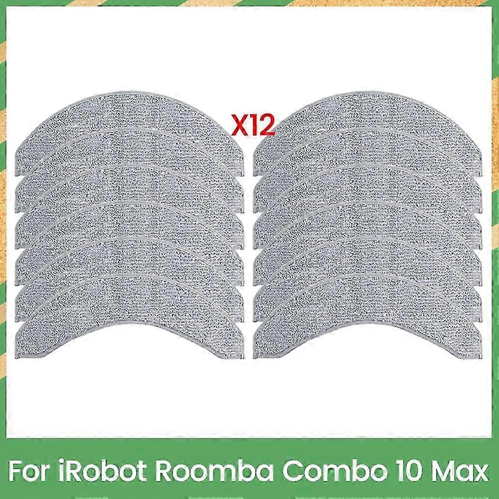 Mop Cloth for IRobot Roomba Combo 10 Max Vacuum Cleaner Parts Replacement Efficient Household Cleaning Accessories 12PCS