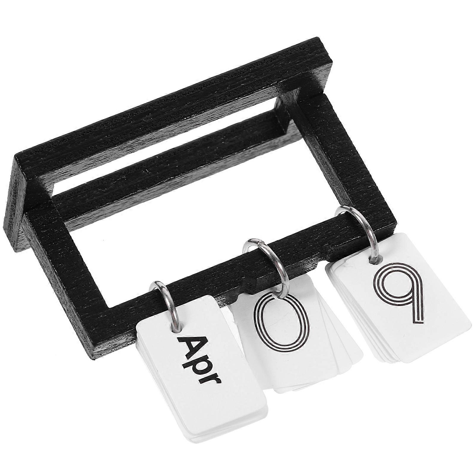 Miniature Desk Calendar Wooden Flip Calendar Model for Kids Use 4Pcs