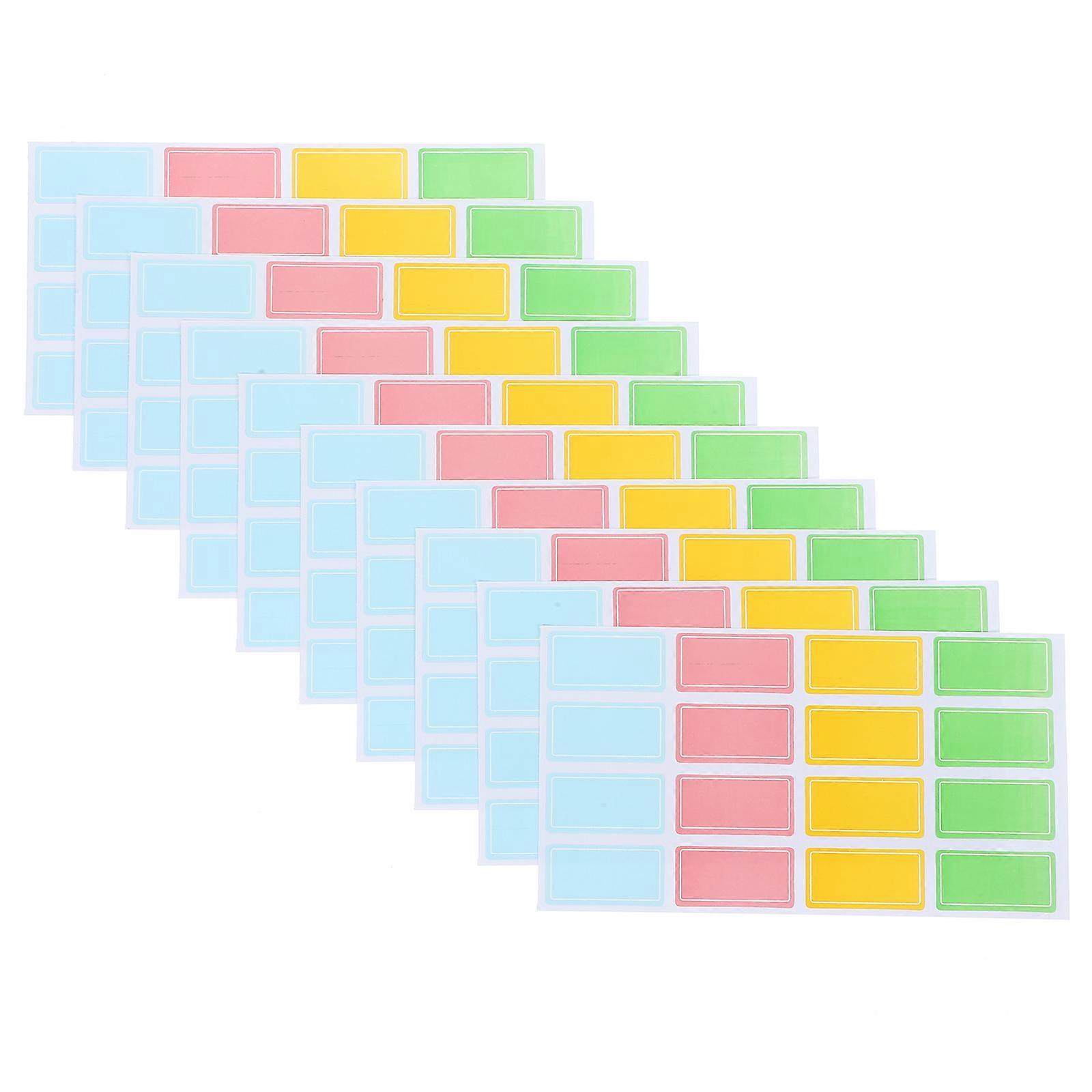 Self Adhesive Blank Stickers Labels for Home Use 140 Sheets Assorted Colors