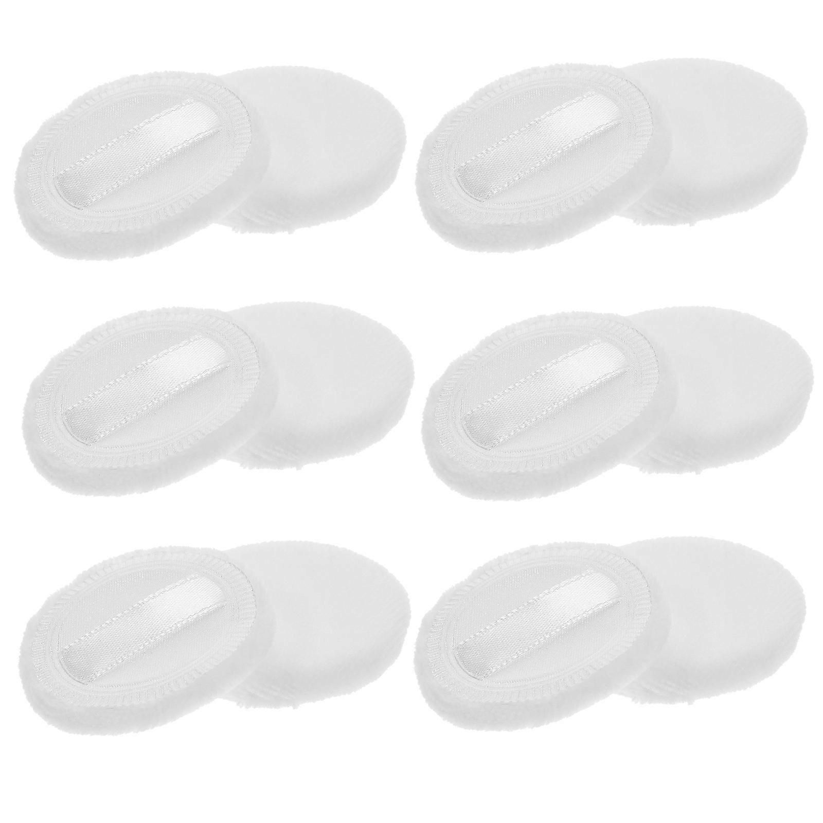 Makeup Puff 36 Pcs Soft Rounded Pads for Foundation Application Daily Use White Cotton Simple Style