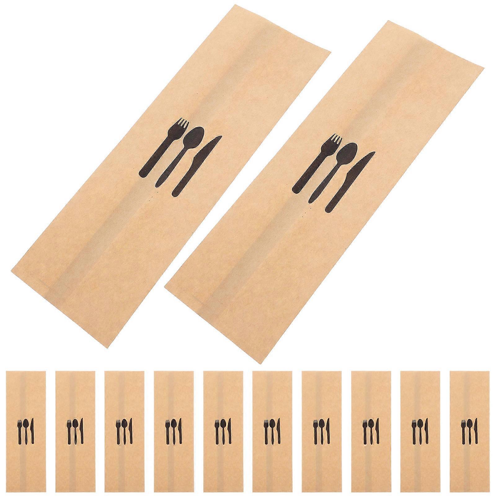 Paper Silverware Holder 1000 Pcs Dust Protection For Weddings Catering Services Pockets Rectangular